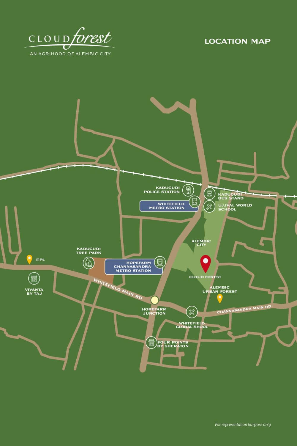 Alembic Cloud Forest Whitefield Location Map Alembic Cloud Forest Whitefield Location Map